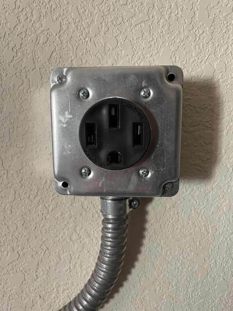 NEMA 14-50 outlet installed for Electrical Panel Upgrade in Fortville