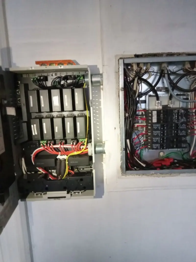 Electrical panel upgrade completed for Security Camera Wiring in Fortville